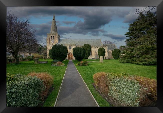 Church of St Lawrence, Warkworth Framed Print by Steve Smith