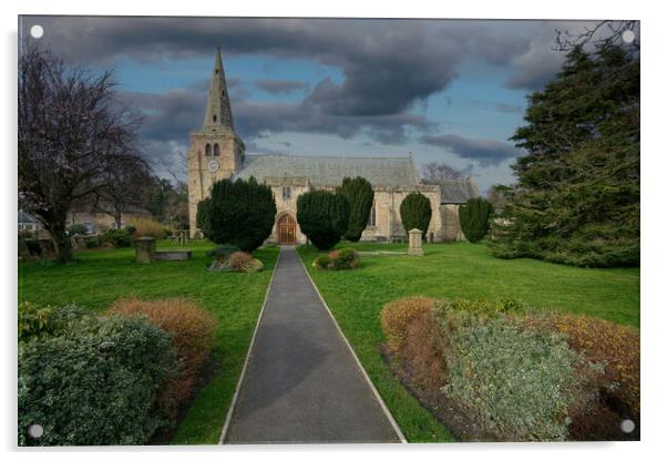 Church of St Lawrence, Warkworth Acrylic by Steve Smith