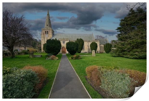 Church of St Lawrence, Warkworth Print by Steve Smith