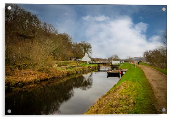 The Crinan Canal Acrylic by Steve Smith