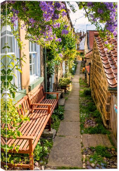 Beautiful Robin Hoods Bay in springtime Canvas Print by Tim Hill