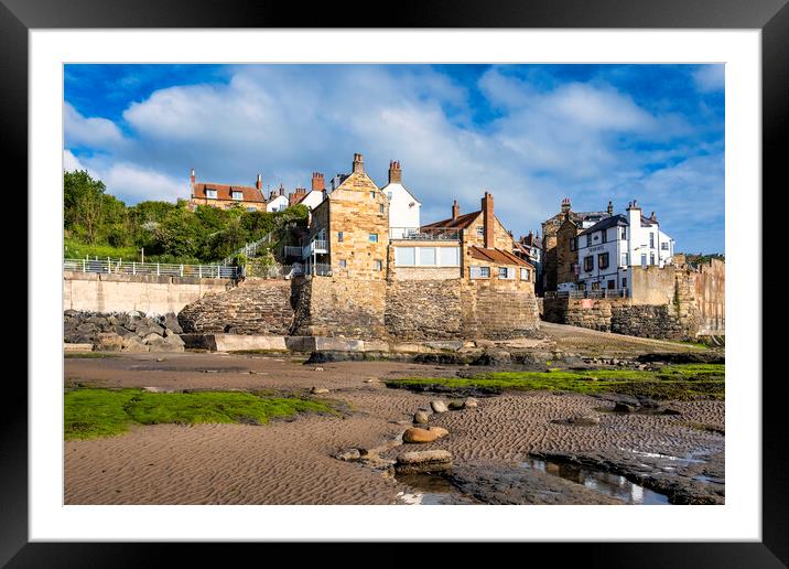 Robin Hoods Bay beach and boat ramp Framed Mounted Print by Tim Hill