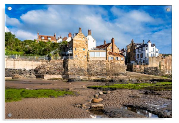 Robin Hoods Bay beach and boat ramp Acrylic by Tim Hill