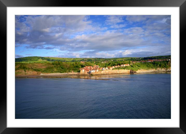Aerial View of Robin Hoods Bay Framed Mounted Print by Steve Smith