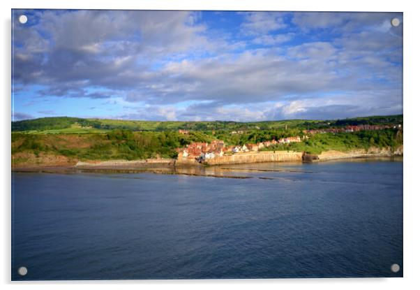 Aerial View of Robin Hoods Bay Acrylic by Steve Smith