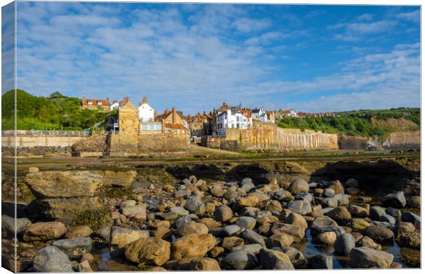 Summer At Robin Hoods Bay Canvas Print by Steve Smith