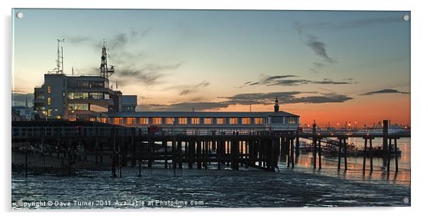 Gravesend Pier at Sunset, Kent Acrylic by Dave Turner