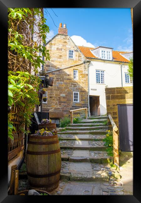 Beer Barrells Robin Hoods Bay Framed Print by Steve Smith