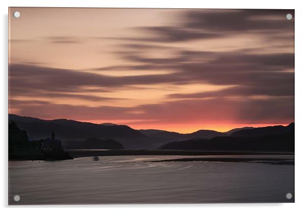 Barmouth Sunrise Acrylic by Tony Bates