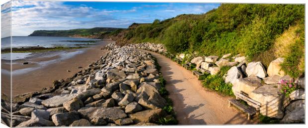 Robin Hoods Bay Panoramic Canvas Print by Tim Hill