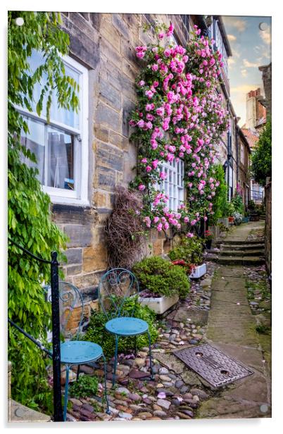 A Romantic Haven in Robin Hoods Bay Acrylic by Tim Hill