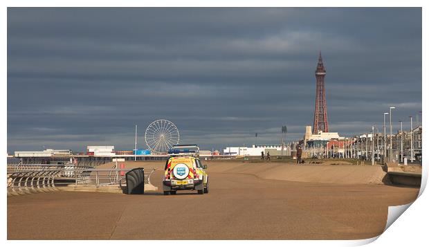 Serene Blackpool Sunrise Print by Alan Tunnicliffe