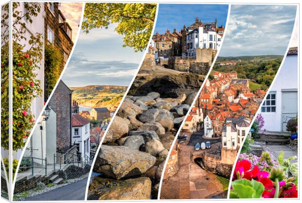 Robin Hoods Bay Collage Canvas Print by Tim Hill