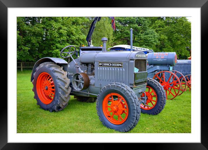 McCormick Deering Tractor Newby Hall Framed Mounted Print by Steve Smith