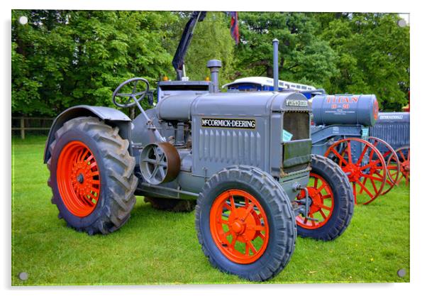 McCormick Deering Tractor Newby Hall Acrylic by Steve Smith