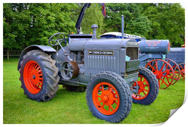 McCormick Deering Tractor Newby Hall Print by Steve Smith