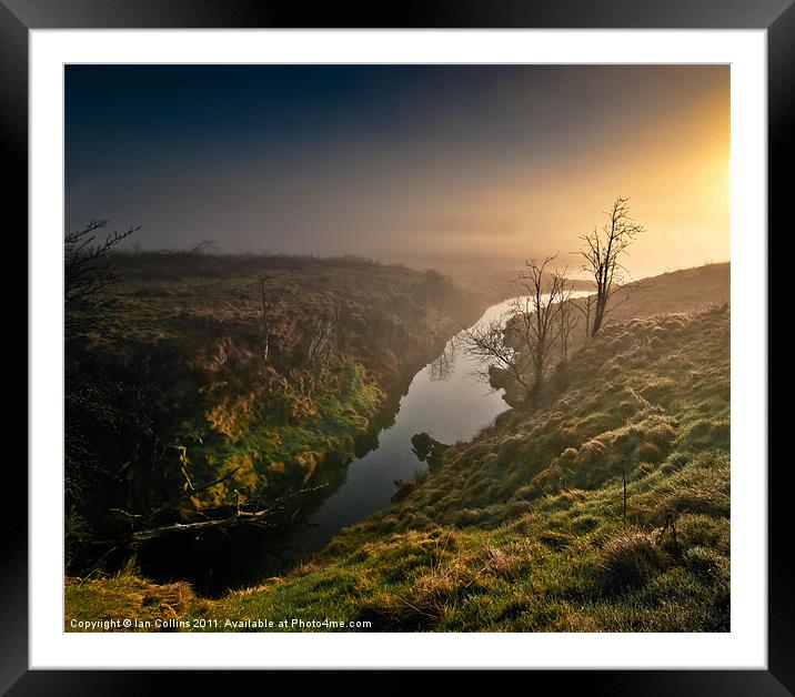Elan Valley Emerald Glow Framed Mounted Print by Ian Collins