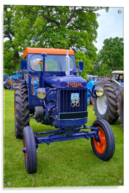 Mighty Fordson Major Tractor Acrylic by Steve Smith