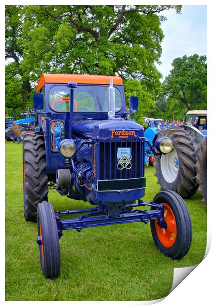 Mighty Fordson Major Tractor Print by Steve Smith