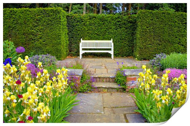 Enchanting Beauty of Newby Hall Gardens Print by Steve Smith