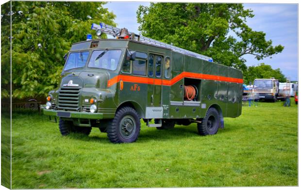 Bedford S Type AFS Truck Newby Hall Canvas Print by Steve Smith