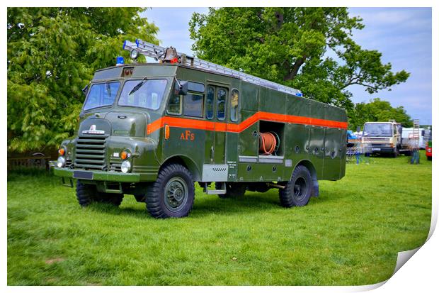 Bedford S Type AFS Truck Newby Hall Print by Steve Smith