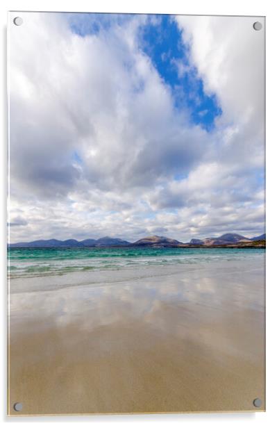 Serene Luskentyre Beach Acrylic by Steve Smith