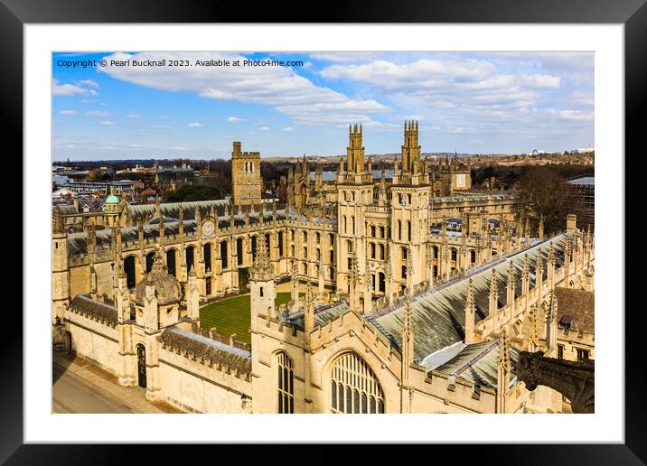 Oxford Spires Cityscape Architecture Framed Mounted Print by Pearl Bucknall