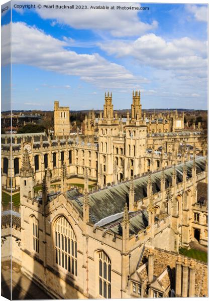 Oxford Spires Cityscape Architecture Canvas Print by Pearl Bucknall