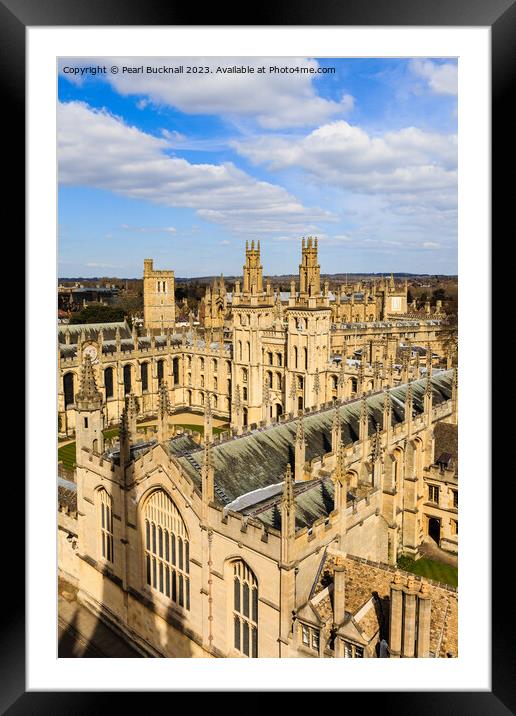 Oxford Spires Cityscape Architecture Framed Mounted Print by Pearl Bucknall
