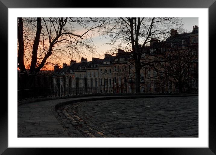 Sunset taken from the Royal Crescent, Bath Framed Mounted Print by Duncan Savidge