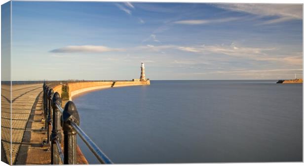Majestic Roker Lighthouse Canvas Print by Rob Cole