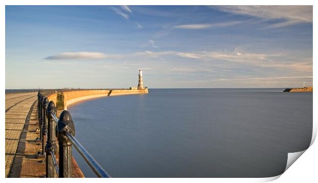 Majestic Roker Lighthouse Print by Rob Cole