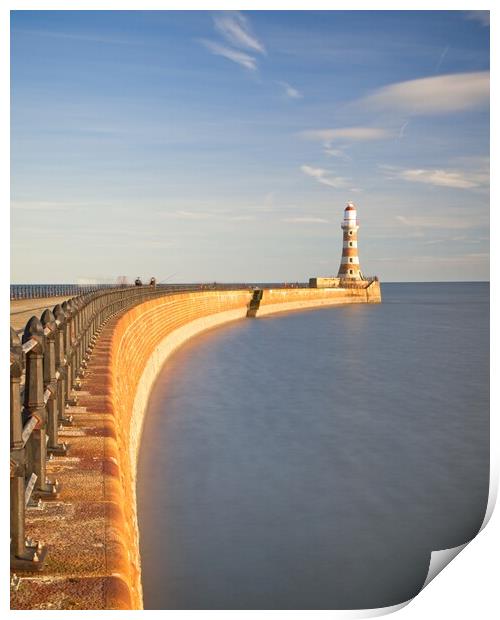 Majestic Roker Lighthouse Print by Rob Cole