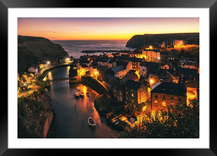 The Illuminated Beauty of Staithes Framed Mounted Print by Steve Smith