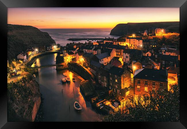 The Illuminated Beauty of Staithes Framed Print by Steve Smith