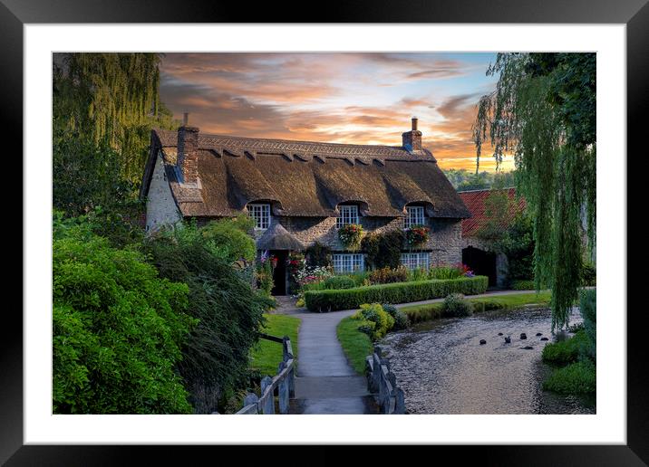 Riverside Thatched Beauty Framed Mounted Print by Tim Hill
