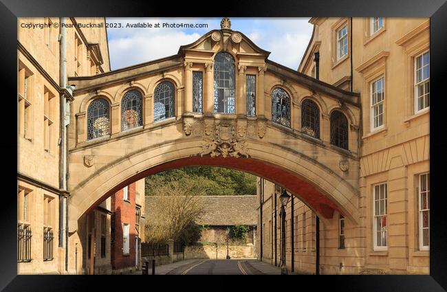 Bridge of Sighs Oxford Architecture Framed Print by Pearl Bucknall