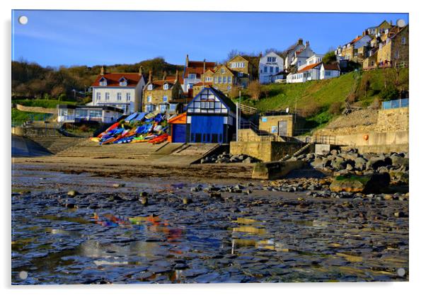 Runswick Bay North Yorkshire Acrylic by Steve Smith