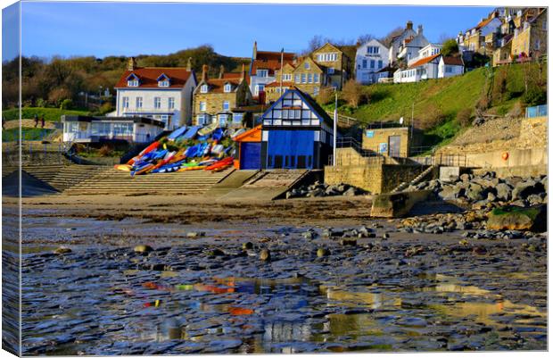 Runswick Bay North Yorkshire Canvas Print by Steve Smith