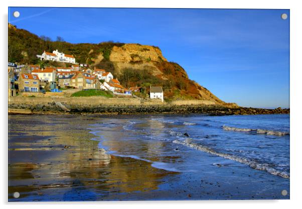 Runswick Bay North Yorkshire Acrylic by Steve Smith