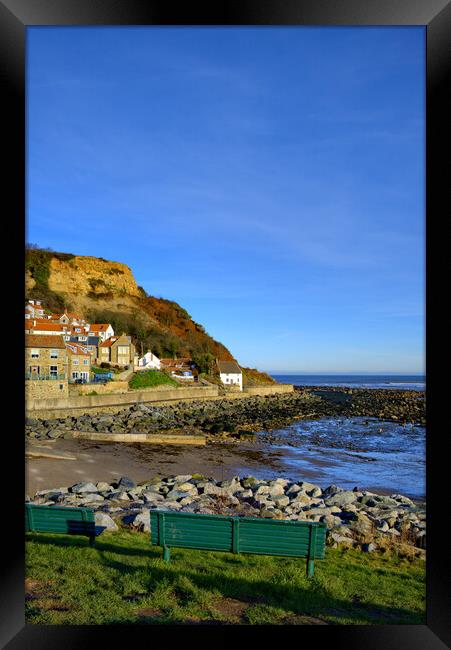 Runswick Bay North Yorkshire Framed Print by Steve Smith