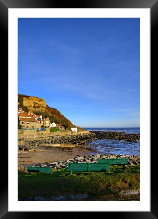 Runswick Bay North Yorkshire Framed Mounted Print by Steve Smith