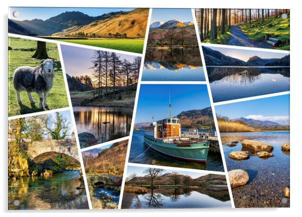 Majestic Lake District Scenery Acrylic by Tim Hill