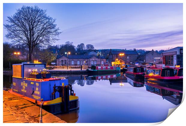 Serenity on the Skipton Canal Print by Tim Hill