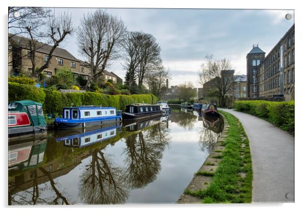 Serene beauty of Skipton canal Acrylic by Tim Hill