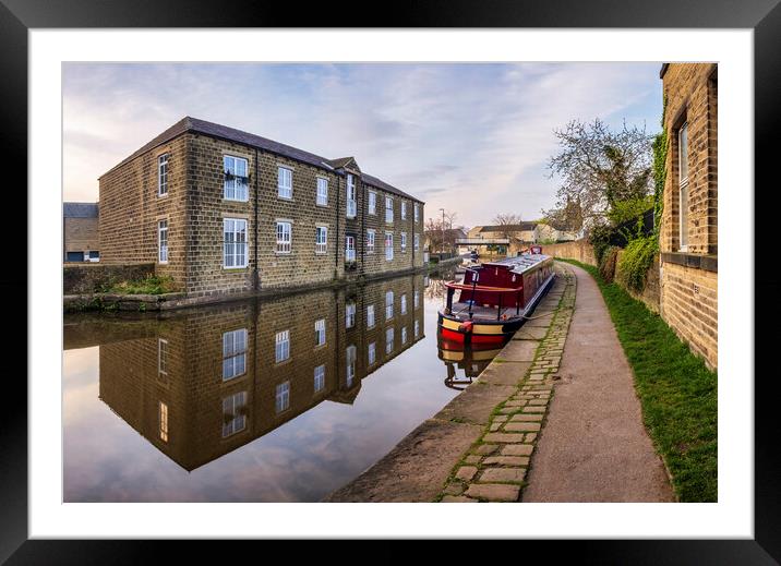 Serene waters of Skipton Canal Framed Mounted Print by Tim Hill
