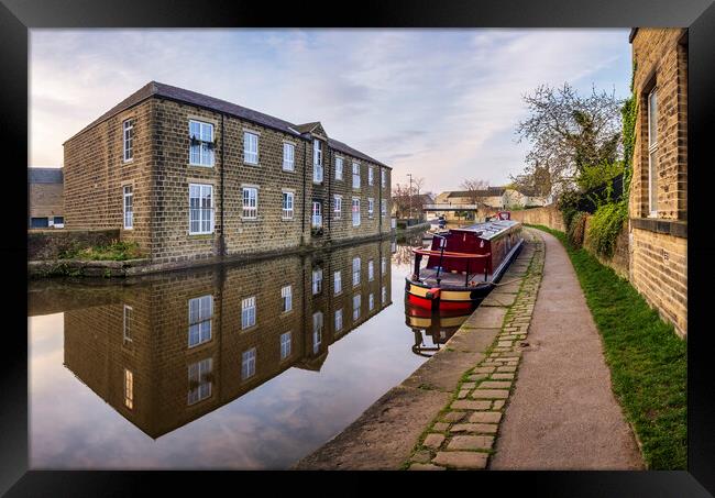 Serene waters of Skipton Canal Framed Print by Tim Hill