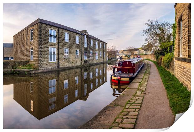 Serene waters of Skipton Canal Print by Tim Hill