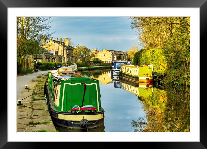 Serenity on the Skipton Canal Framed Mounted Print by Tim Hill